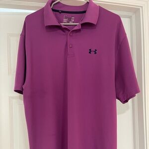 Under Armour Men's Purple Golf Polo Shirt